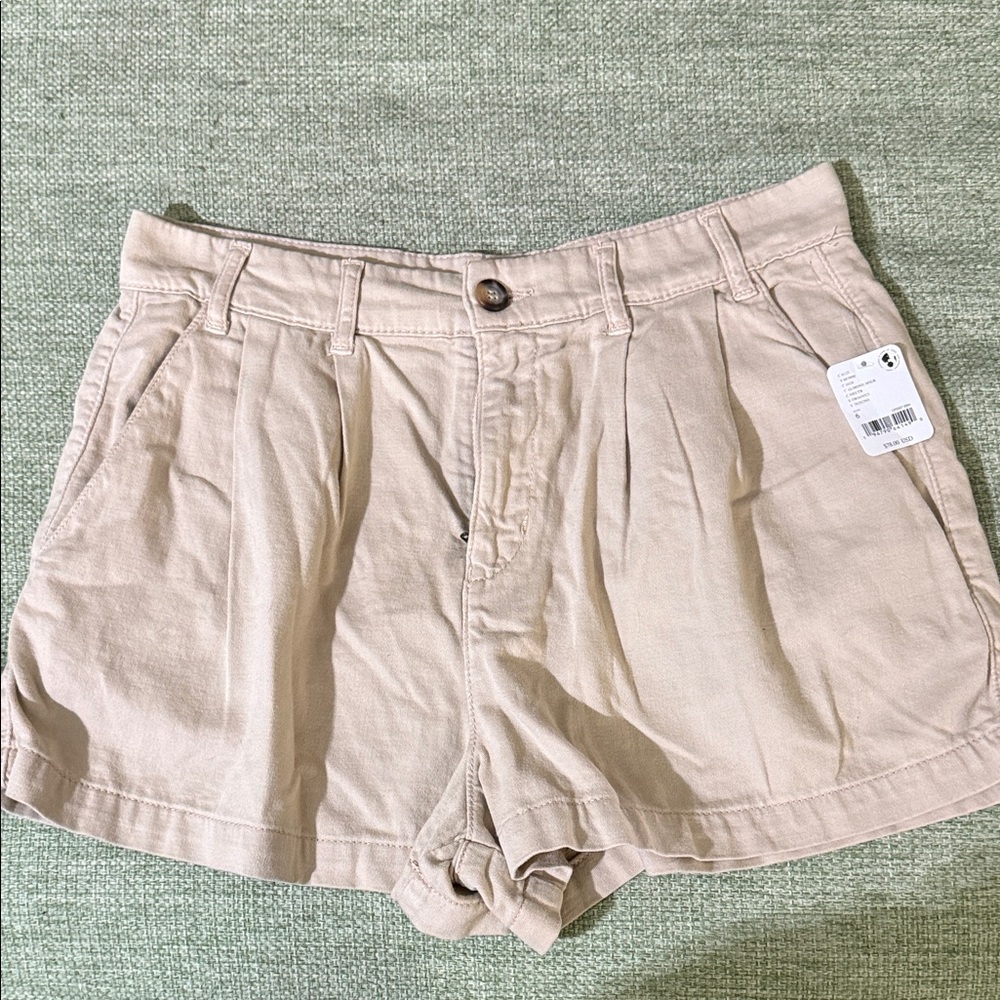 Free People Beige Cargo Shorts